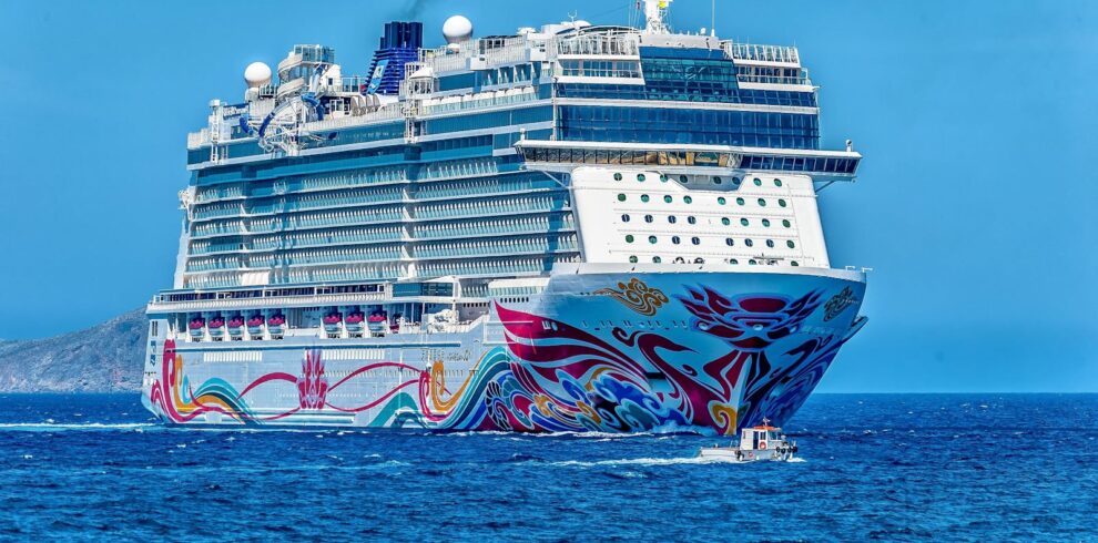 White Cruise Ship on the Sea